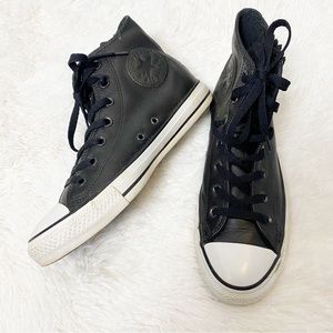 Converse Rare Chelsee Leather High Top Chuck Taylor All Stars Sneakers Women's 8